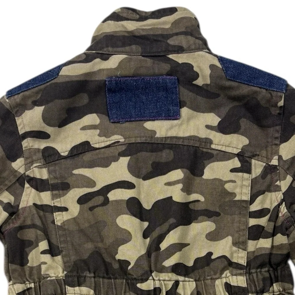 Jessica Simpson Kids Camouflage Utility Jean Jacket with Denim Pocket